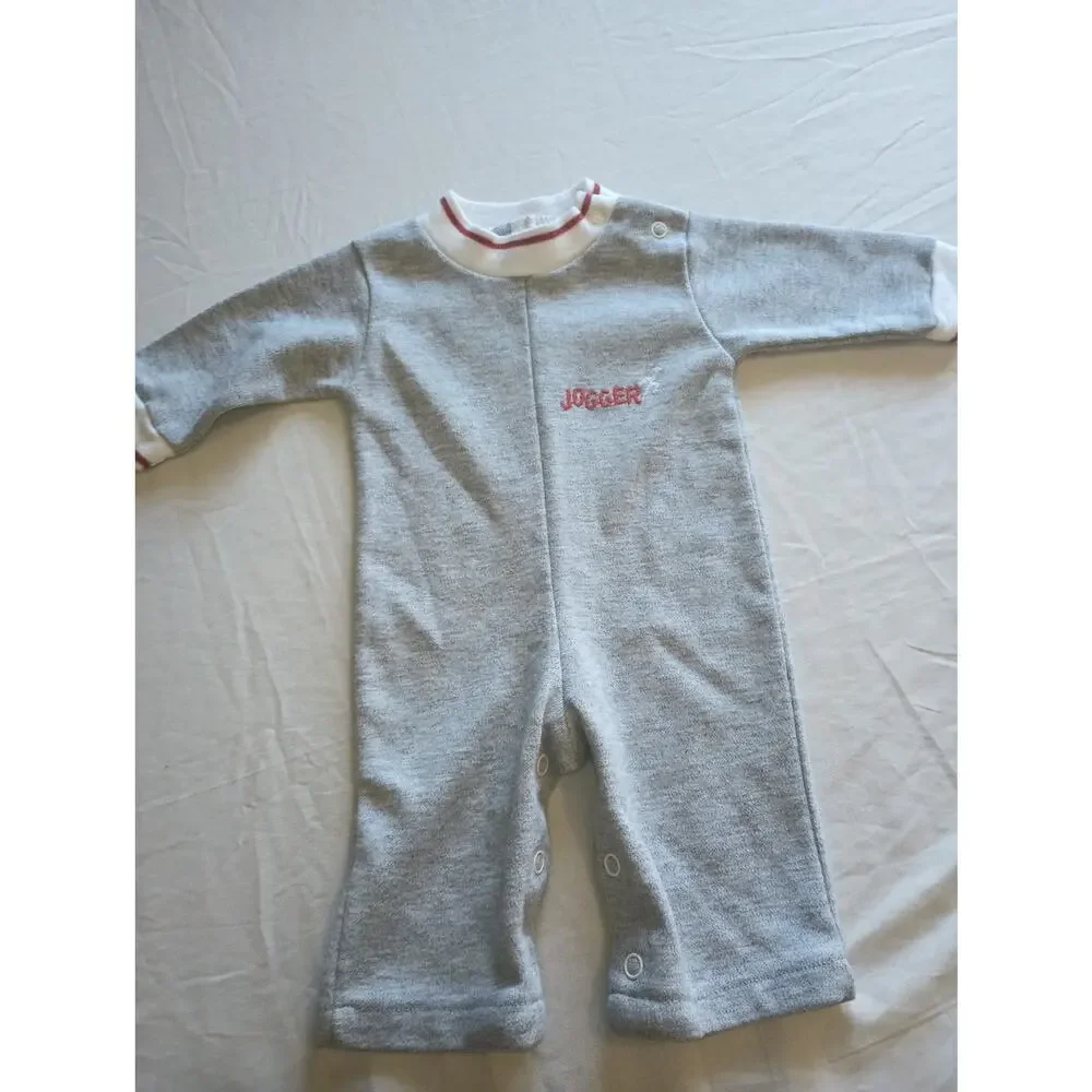 Vintage Health-tex Jogger Sweat Suit Jumpsuit Infant size 3 Months 90s